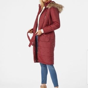 JustFab Long Puffer Coat NWT